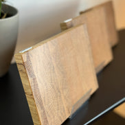 Brotzeitbrettchen-Set aus massiver Eiche