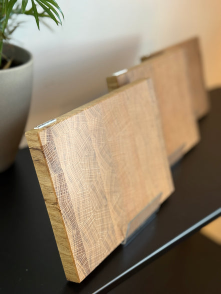Brotzeitbrettchen-Set aus massiver Eiche