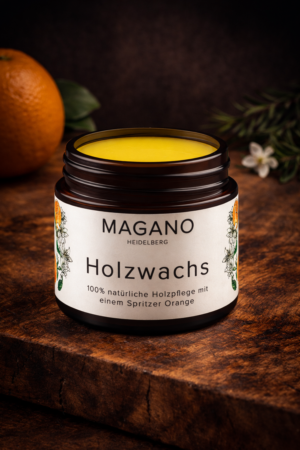 MAGANO Holzwachs – 100 % natürliche Holzpflege (60 ml)