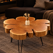 Couchtisch aus Mammutbaumscheibe