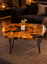 Couchtisch aus Olivenholz & Epoxidharz