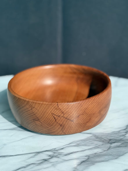 Handgedrechselte Schüssel aus Buchenholz