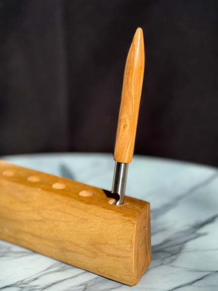 Gedrechselter Flaschenöffner aus Buchenholz