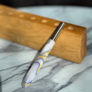 Flaschenöffner aus Epoxidharz - Blau-Gelb Edition