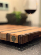 Hirnholzschneidebrett - Buche und Schwarznuss