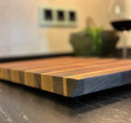 Hirnholz Schneidebrett Buche, Padouk & Schwarznuss