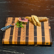 Hirnholzschneidebrett - Buche und Schwarznuss