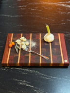 Hirnholz Schneidebrett Buche, Padouk & Schwarznuss