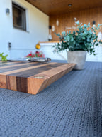 Exklusives Hirnholzschneidebrett aus Buche & Schwarznuss