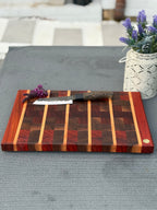 Hirnholz Schneidebrett Buche, Padouk & Schwarznuss