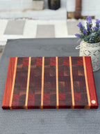 Hirnholz Schneidebrett Buche, Padouk & Schwarznuss